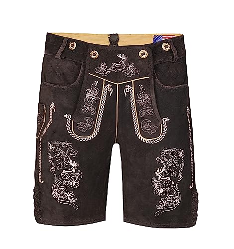 Men Lederhosen - Authentic German Bavarian Lederhosen - Oktoberfest Men Trachten Wears Trousers2