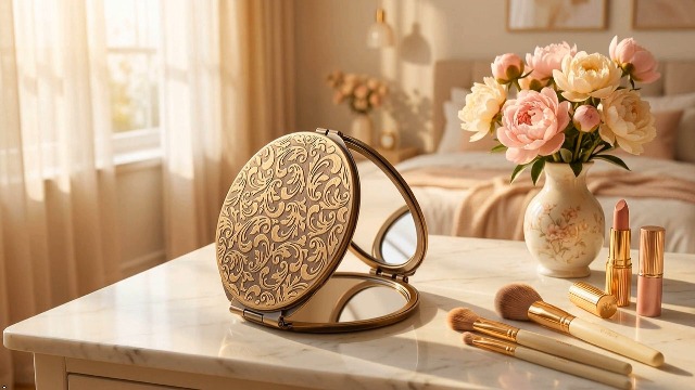Amazon.com: Vintage Metal Double-Sided 1x2 Handheld Travel Mirror