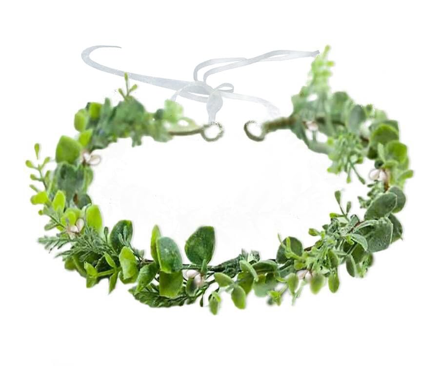 HJYHYN Blumenkranz Haare Haar Blumenkranz Künstliche Blumen Krone Braut Kopfstück Greenery Krone Haarreif Blumen für Hochzeit Zeremonie Party Festival …