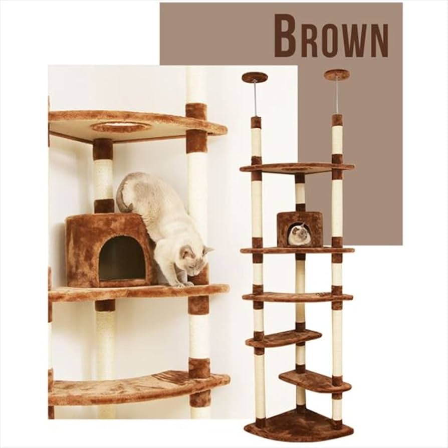 ど*ど様 爪とぎ W固定 省スペース 突っ張り式　キャットタワー　アイリスプラザ Amazon | アイリスプラザ キャットタワー 突っ張り式 W固定 爪