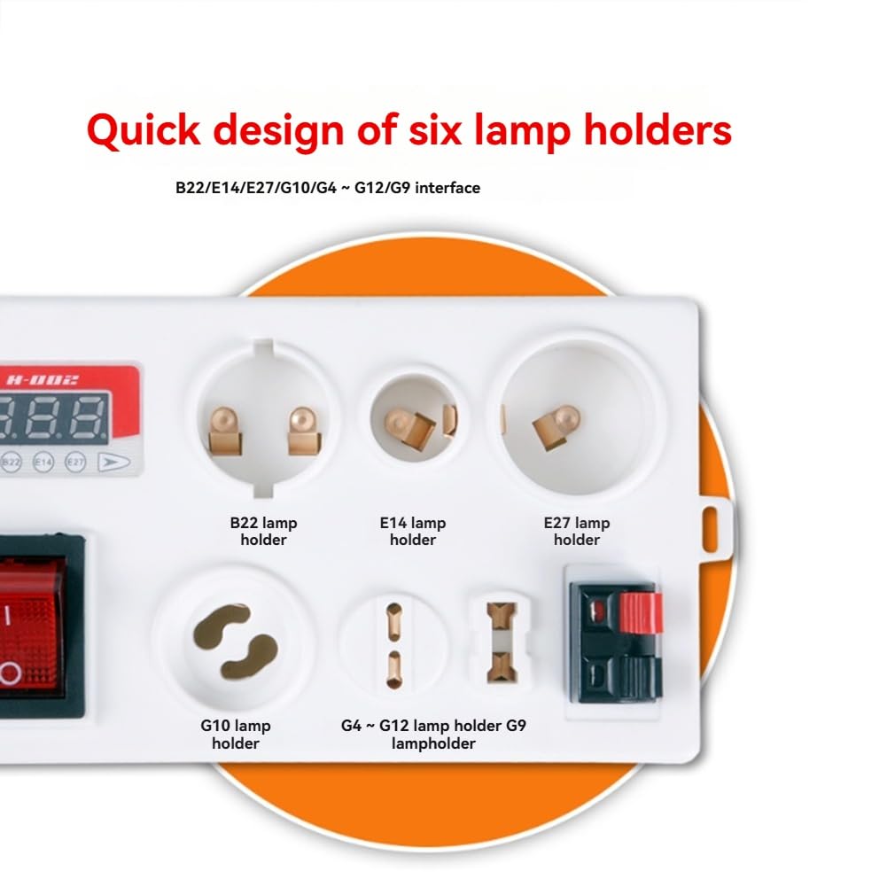 Testeur de Lampe Ampoule E27 B22 E14 LED Lumière Tension Puissance Boîte de Test avec Affichage de Puissance PRISE de L'UE
