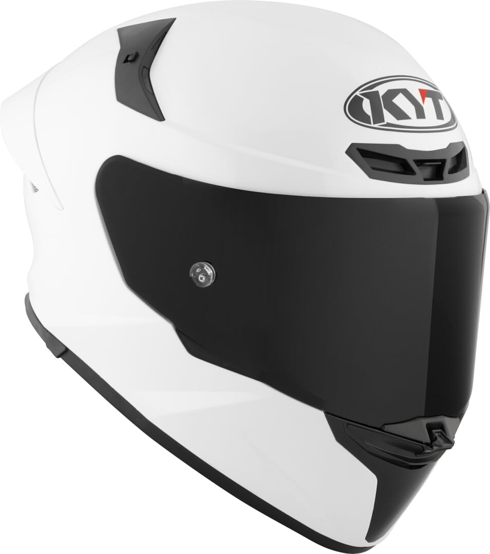 KYT TT-Revo Plain Casque, blanc, M (57/58)