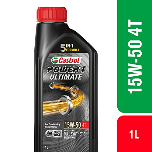 Image of Castrol POWER1 ULTIMATE 15W-50 4T Full Synthetic Engine Oil for Bikes 1L (Pack of 2)
