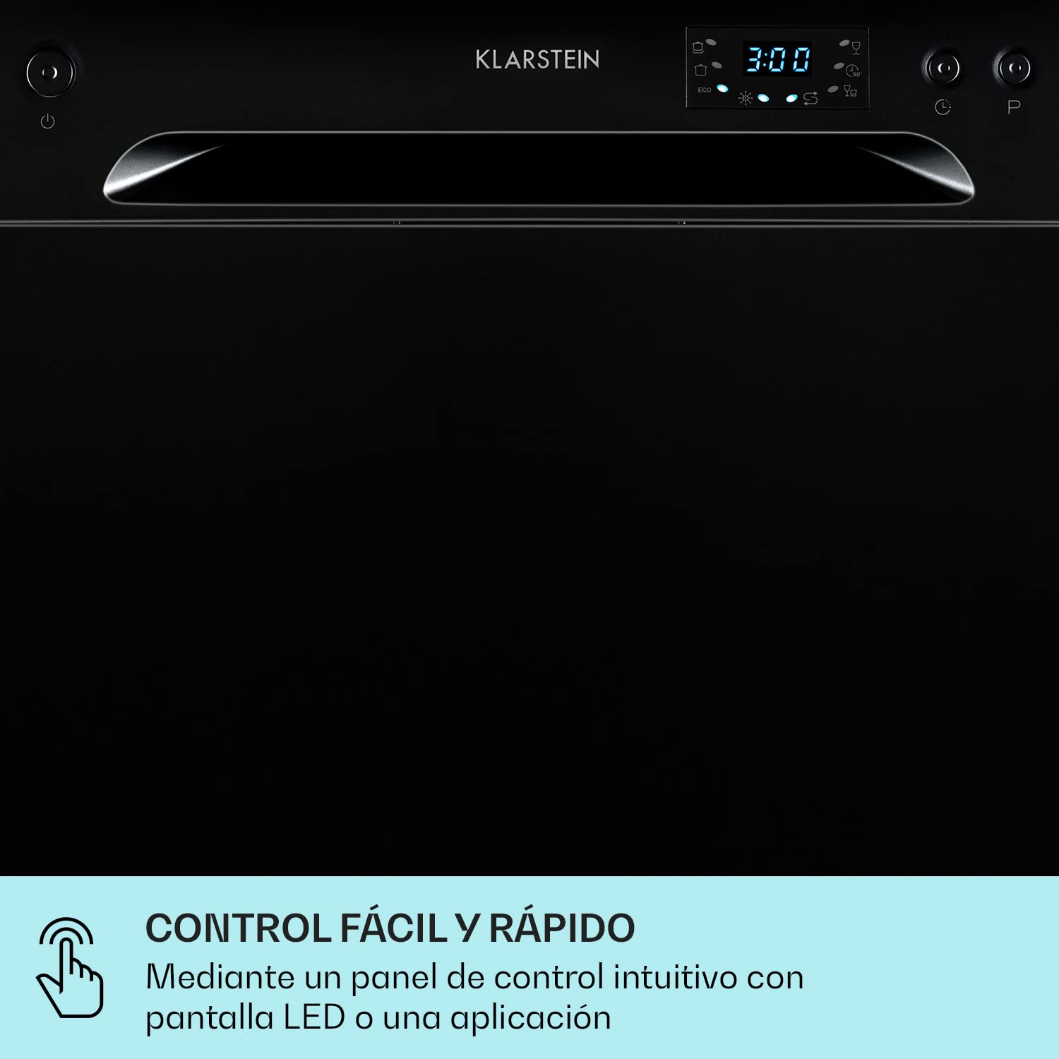 Klarstein Lavavajillas Pequeño Sobremesa, Mini Lavavajillas 6 Cubiertos, Lavavajillas Portatil de Sobremesa Silencioso 6 Programas, Lavavajillas Compacto de Mesa Sin Instalación Difícil para Casa