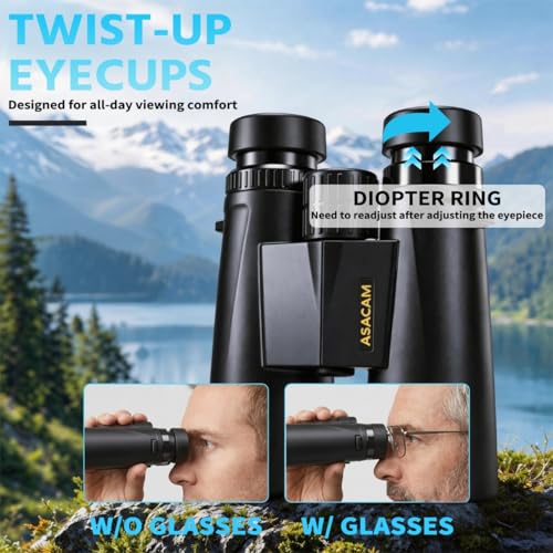Binoculares Asacam 12x42 para adultos miniatura 4