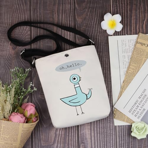 TIIMG Oh Hello Pigeon Gift Teacher Appreciation Gift Book Reader Elephant Pigeon Bookworm Piggie Lover Crossbody Bag3