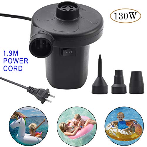 Lihebcen Electric Air Pump Air Mattress, Portable Pump for Air Mattress Inflatable Airbed Boats Swimming Ring