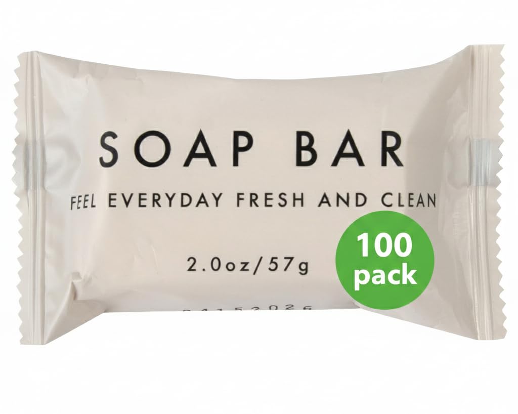 Trail maker 100 pack 2 Oz. Bar Soap for AirBNB, Homeless Shelter,Charity Drive, Disaster Relief Supplies