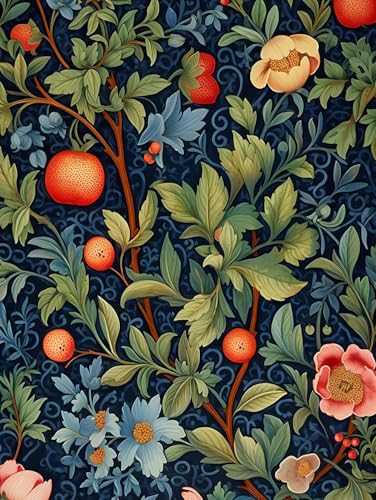 Affiche William Morris pour embellir un mur vide salon déco plantes fruits sur toile