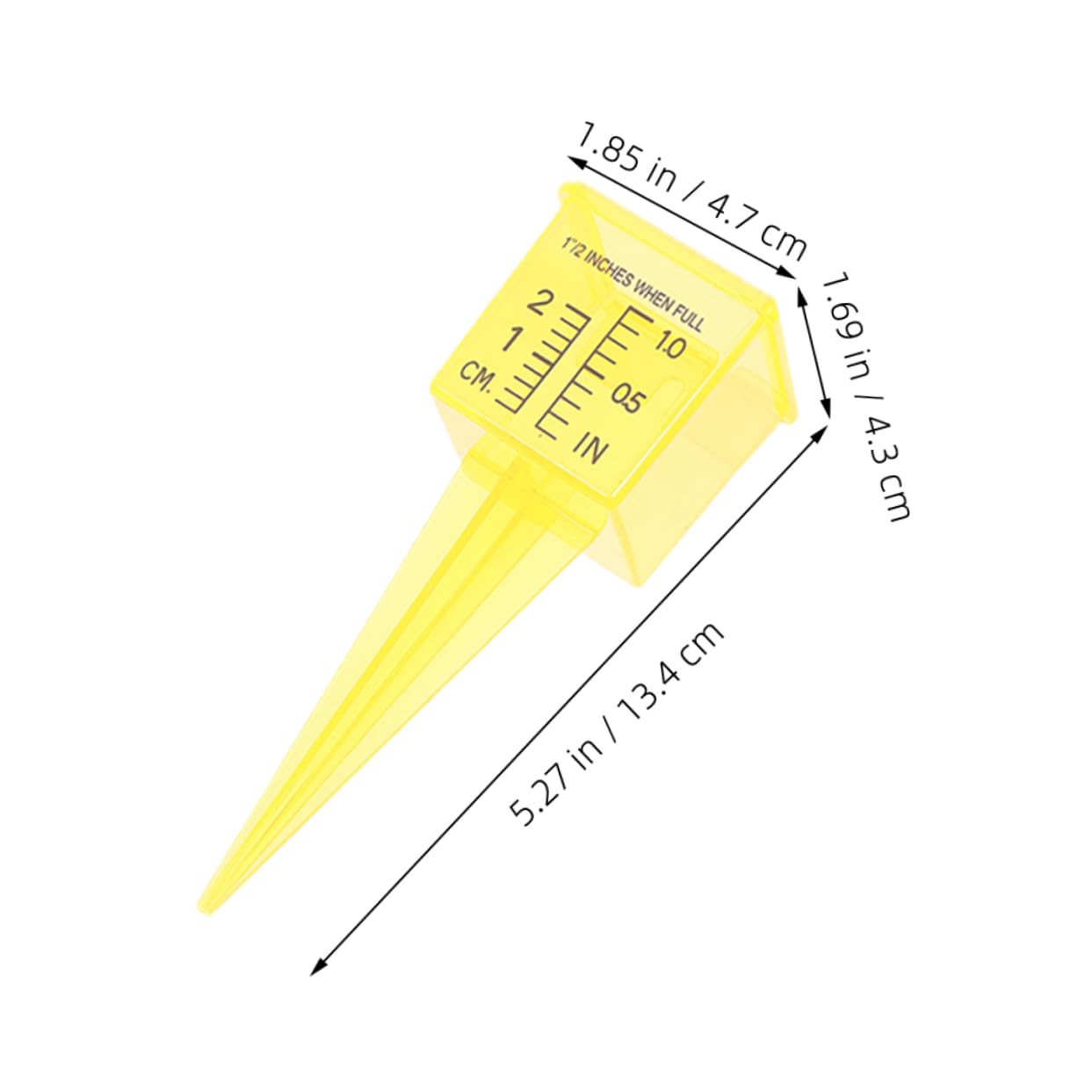 FUNOMOCYA Sturdy Outdoor Rain Gauge Multi-use Water Measuring Tool for Garden Lawn with Holder