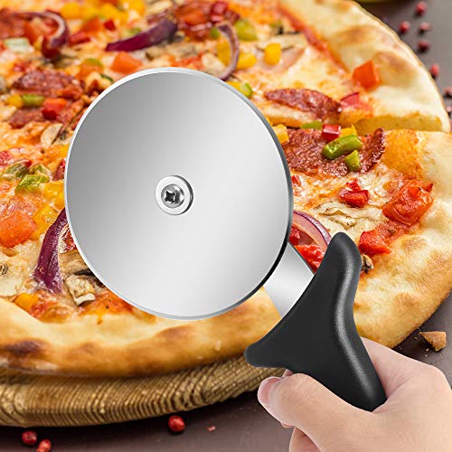 YasTant Premium Pizza Cutter – Super Sharp Pizza Wheel, Smooth Slicer for Pizza Lovers, Super Heavy Pizza Cutters with 4 inch Large Wheel and Handle, Ideal for Pies, Waffles, Cookie Doughs - Thumbnail 7