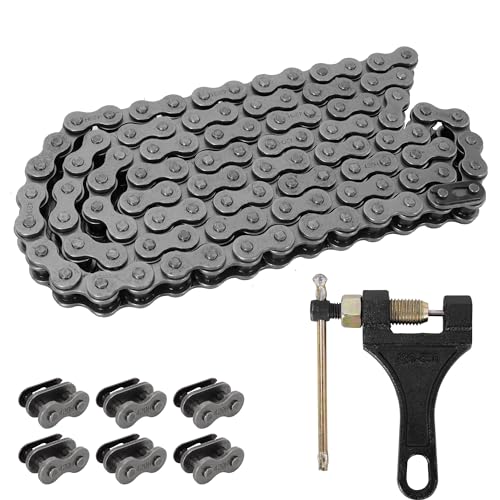MTATCN 420 Chaîne de Rouleaux d'Entraînement 102 Liens pour XR50 CRF50 CRF70 PW80 50cc 70cc 90cc 110cc 125cc Motorcycle Dirt Pit Bike ATV GO Kart 4 Wheeler...