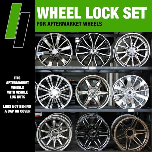 DPAccessories Locking Lug Nuts Compatible with 2006-2012 Ford Fusion | for Aftermarket Aluminum Wheels Only | Set of 4 Chrome Wheel Locks & 1 Key | DFOFUS01A-CH/LK1