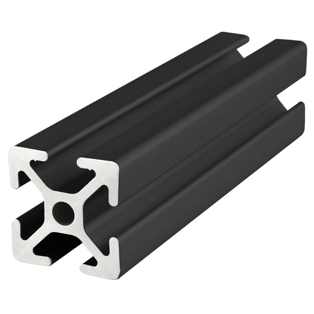 8020, 25-2525, 25 Series 25mm x 25mm 25x25 T-Slotted Aluminum Extrusion DIY Extruded Linear Slot Bar Rail Metric 80/20 (Black Anodize, 305mm Long)