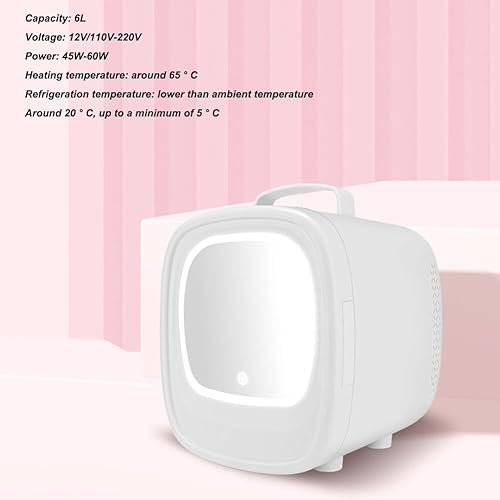 Miniatura 3 de Mini refrigerador de belleza de 6 litros para el cuidado de la piel con pantalla táctil, enfriador termoeléctrico LED para el cuidado de la piel,