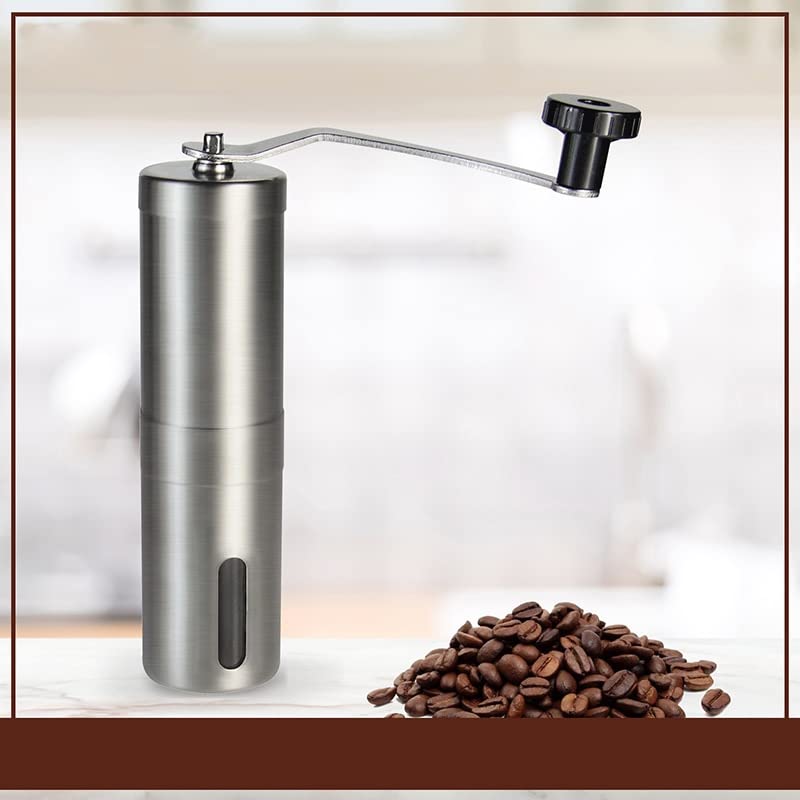 XinQt Tragbare Kaffeemühle Handbuch Kaffee Bohnen Handschleifer Mini Edelstahl Kaffeezubehör – Bild 3