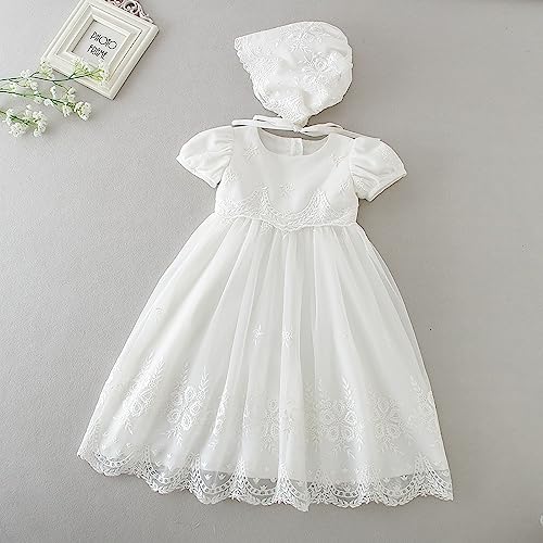 Baby Girl Christening Baptism Dress Long Blessing Gowns White Formal Wedding Dresses for Newborn2
