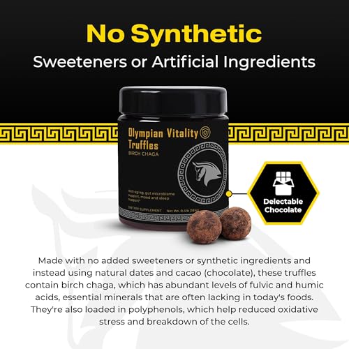 Olympian Vitality Truffles | Natural Gut Health Dessert & Gut Detox Supplement + Sleep Support | Humic & Fulvic Acid Organic Pure Cacao & Date | Non GMO & Organic | Spartan Bee Bread Brand - Image 5