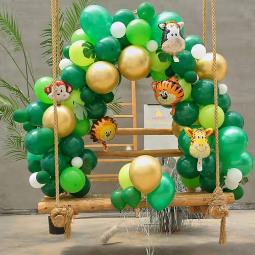 Image of 12 inch Dark Green Latex Balloons, 60 pcs Thick Balloons for Party Decorations (12inch Dark green)