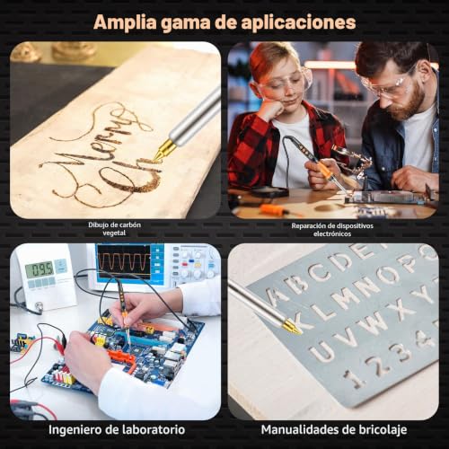 Miniatura 7 de Bosytro Juego Puntes Soldadura 151pz Rosc, Juego Soldad Temp Ajust 90w, Insertos Roscados M2-M8 Para Impresión 3d, Puntas De Soldadura M2-M8 Soporte Pinzas Cabezal Adaptador De Dibujo Naranja