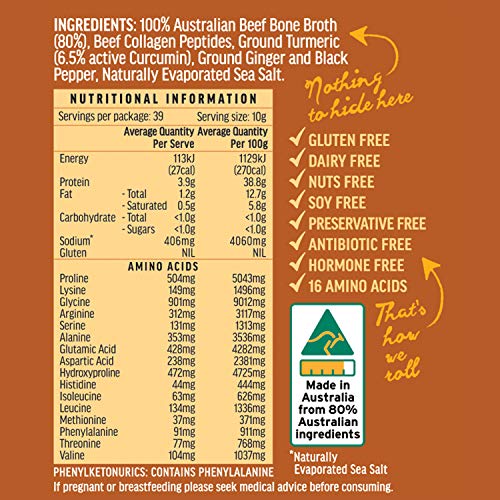 Australisch runderbouillon concentraat -turmerisch, gember, zwarte peper + collageenpeptiden - ontstekingsremmend… - Afbeelding 5