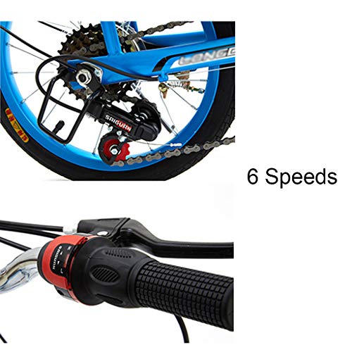 20-inch Opvouwbare Fiets met 6 Versnellingen, Lichtgewicht Vouwfiets Voor Studenten, Heren en Dames Opvouwbare Fiets met… - Afbeelding 6