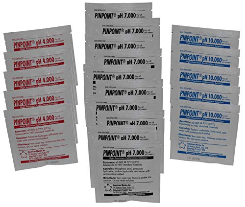Pinpoint® High-Precision pH Calibration Fluids Kit (pH Buffer Solution), 20 Piece Set - 4.000, 7.000, 10.000