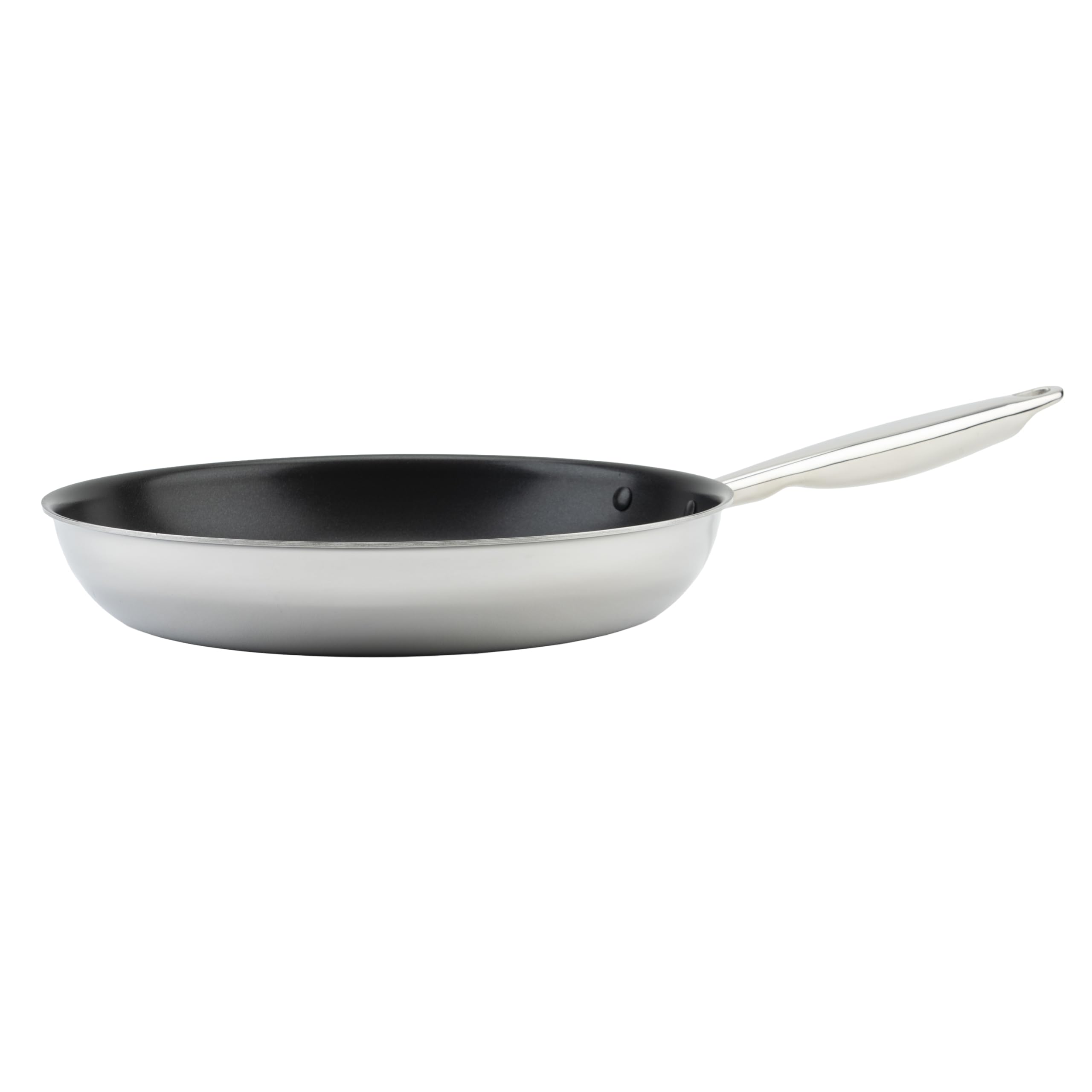 Tri-Ply Frying Pan by Winco – 12", 3.0 quarts, Stainless Steel, Silver, Model TGFP-12NS
