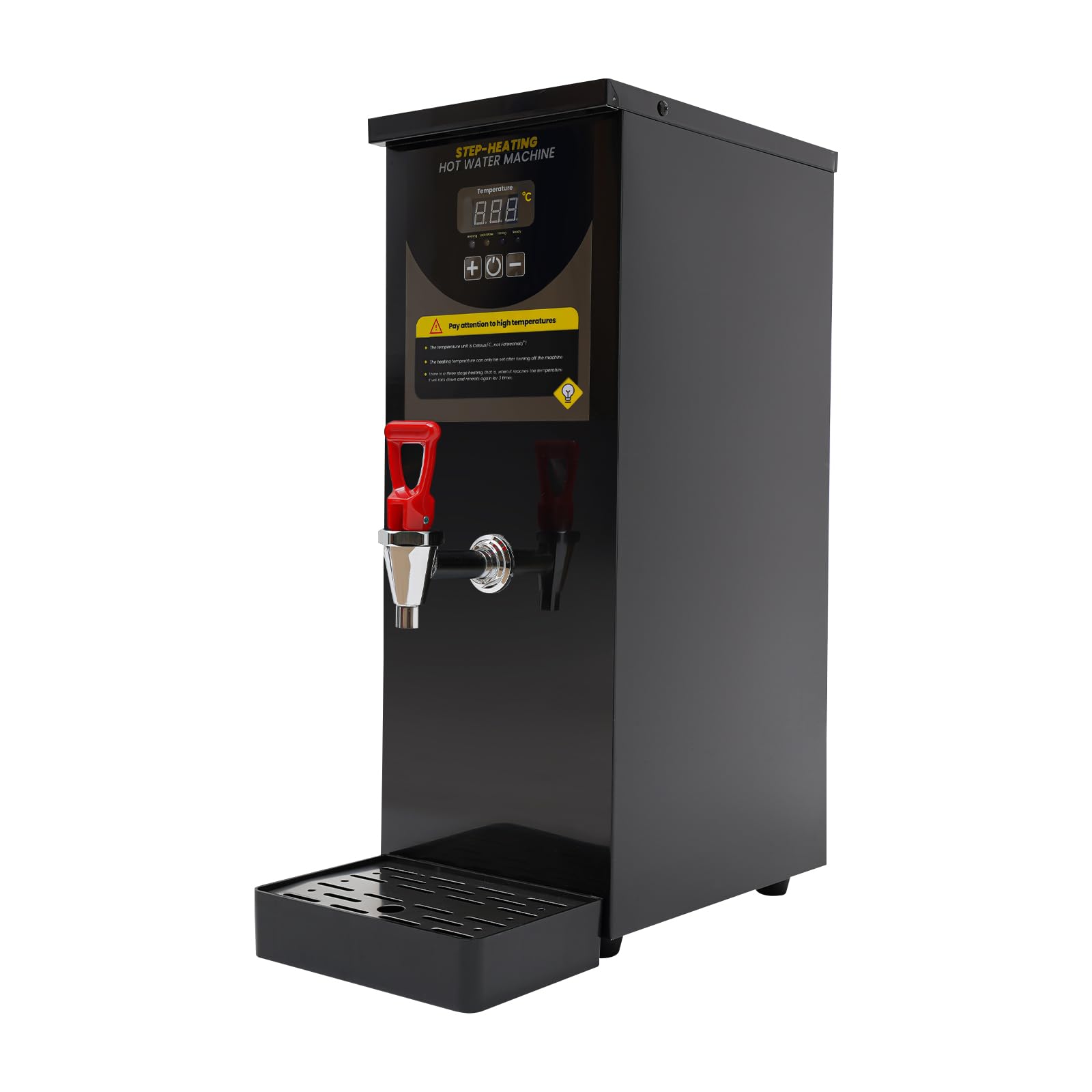 Electric Water Boiler, 8L/2Gal Commercial Hot Water Dispenser,Countertop Stainless Steel Water Boiler with Digital Display,Automatic 2000W Rapid Heating for Tea Coffee Restaurant Office Hotel (Black)