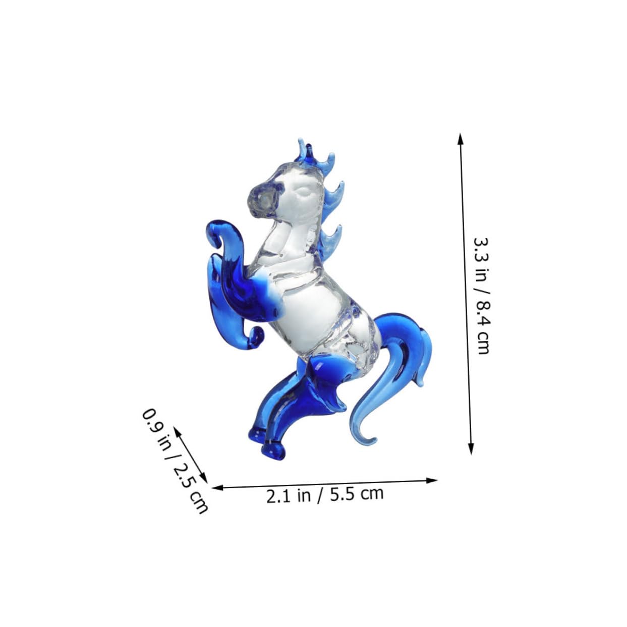 EJ.life Statue Cheval Debout Rearing Art, Décoration Sculpture Résine