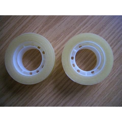 2 x Rolls of Sellotape 19mm x 33m Sticky Clear Tape Easy Tear Cover