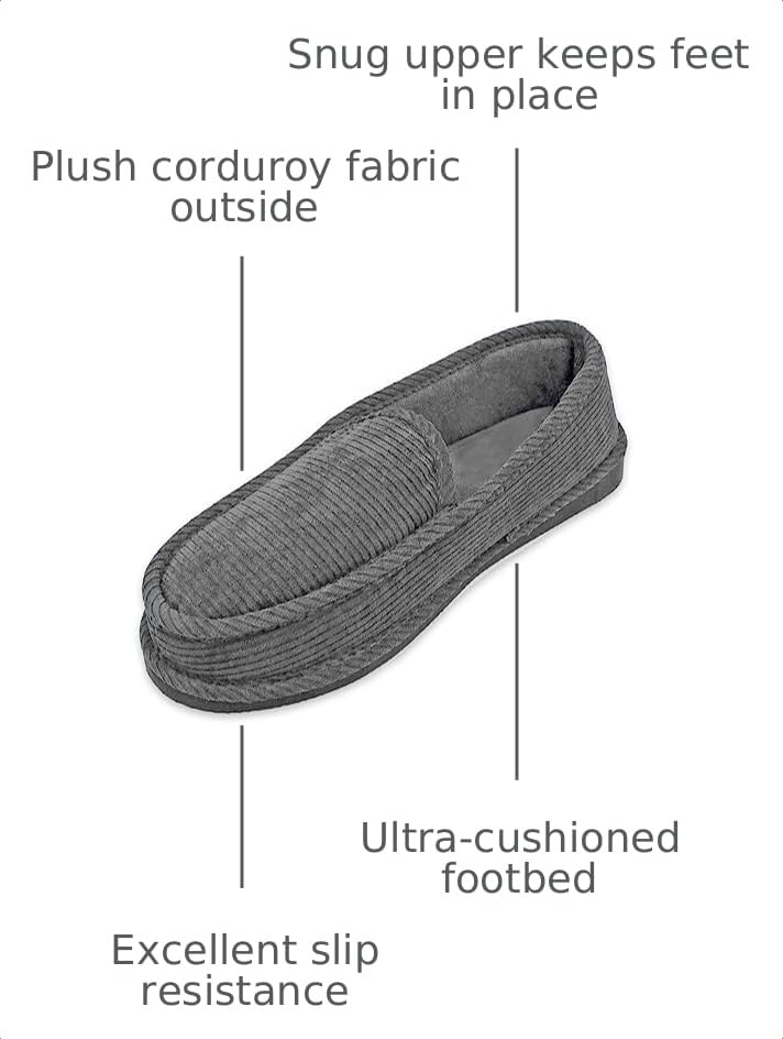 Image of Bright Men's Corduroy House Slippers