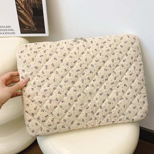 Funda acolchada para portátil 13" floral morada miniatura 4
