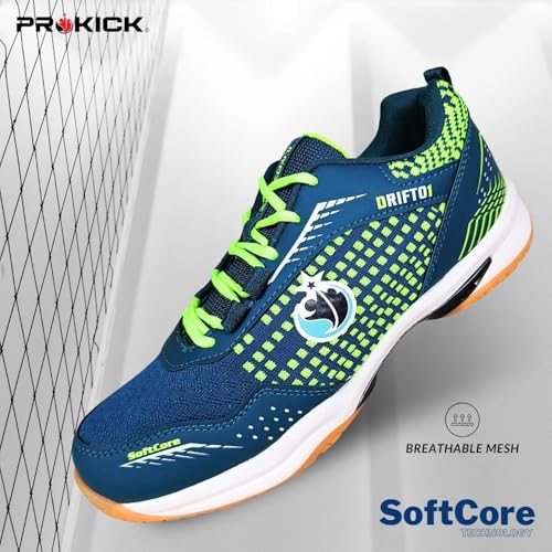 Image of Prokick Drift01 Badminton Shoes Shuttle Non Marking Shoes for Badminton Anti Skid Breathable Badminton Shoes for Men Ideal for Badminton, Squash, Volleyball, Pickleball