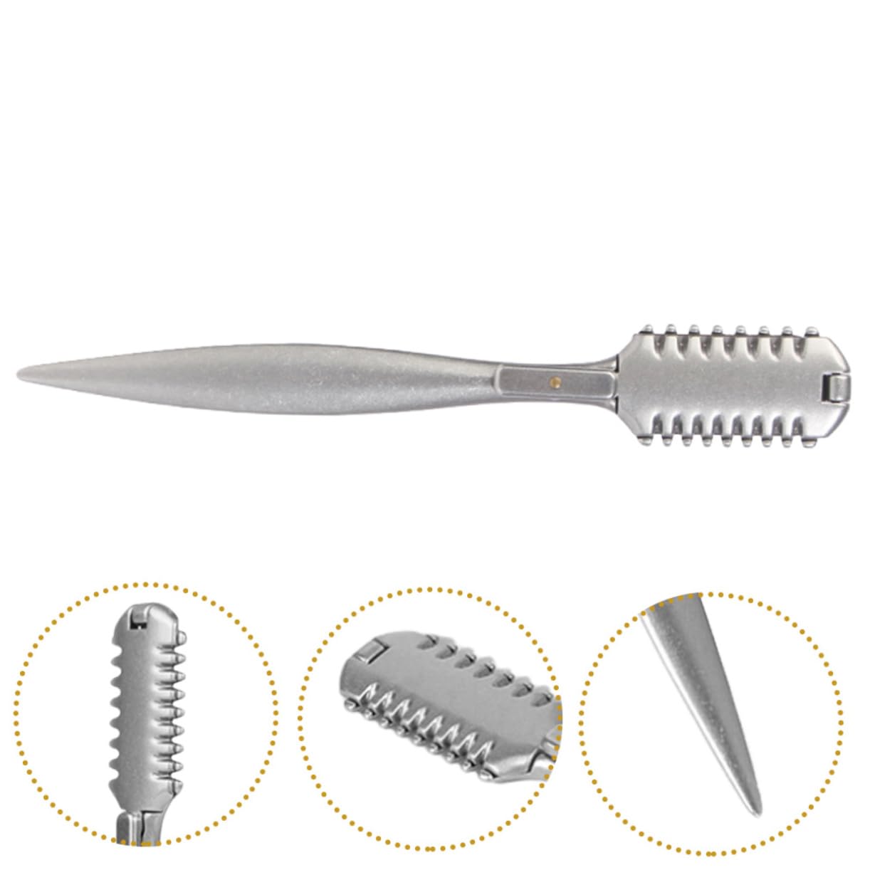 FRCOLOR 5 Stück Halter für Haarschneidewerkzeuge rasierpinsel rasiergel Haarschneidemaschine rasierlatz Trimmer Splissschneider haarkamm Kamm zum Haare schneiden Aluminiumlegierung Silver