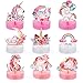Mocoosy 9pcs Rosa Unicorno Festa Nido d'Ape centrotavola per Decorazioni da tavola, Arcobaleno Unicorno Tavolo Topper per Bambini Ragazze Unicorno Tema Compleanno Festa Decorazioni