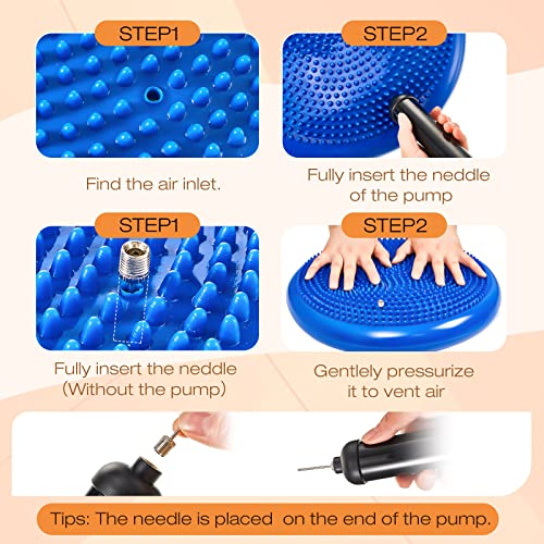 Image of Amylove 12 Pcs Wobble Cushion Wiggle Seat Inflated for Sensory Kid 13 Inch Balance Disc Kids Flexible Seating Exercise Sensory Pad Chair Cushion for Classroom Office School(Assorted Colors)