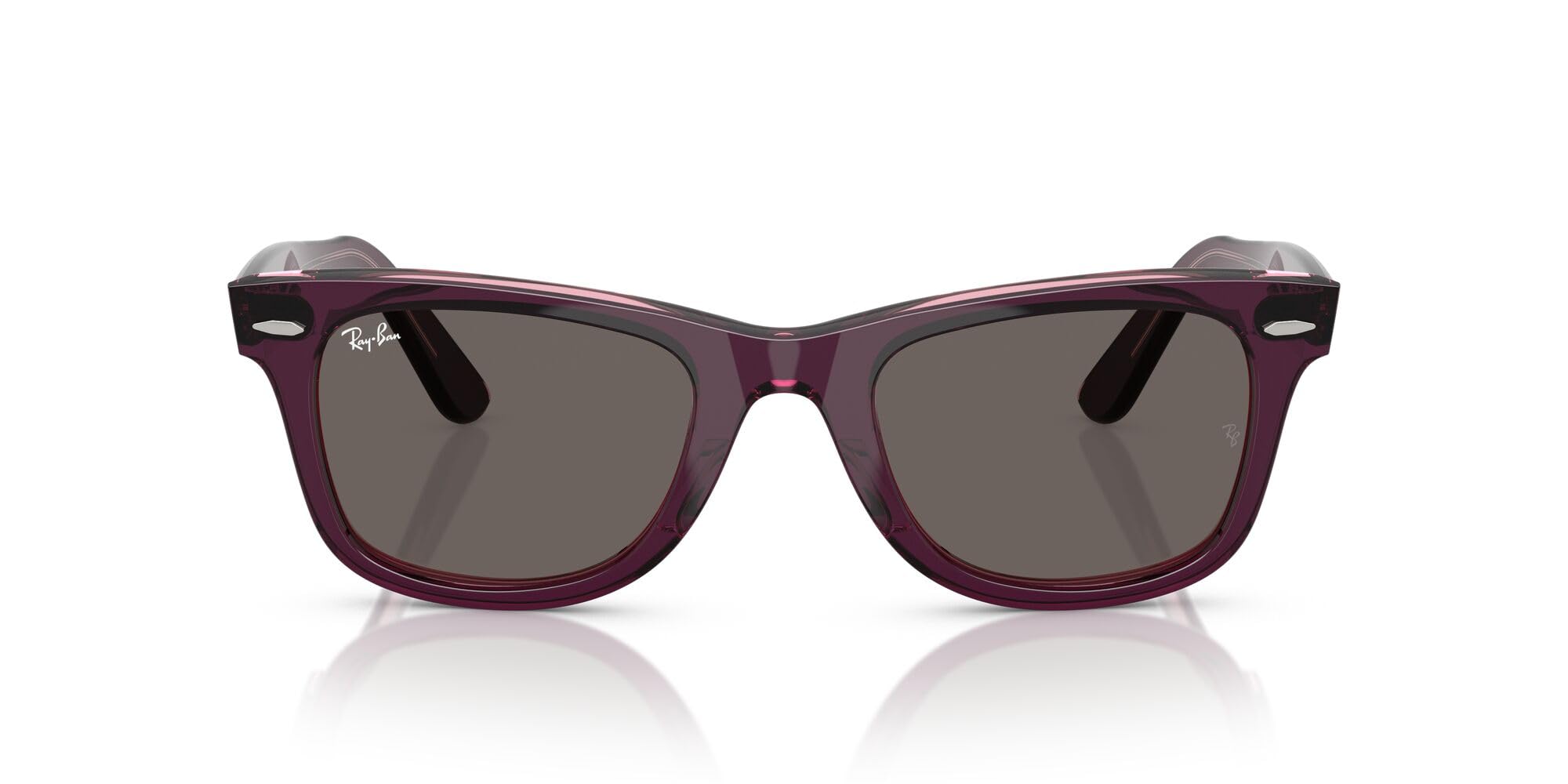 Ray-Ban RB2140 Original Wayfarer Square Sunglasses 50 mm Violet on Transparent Pink/Dark Grey