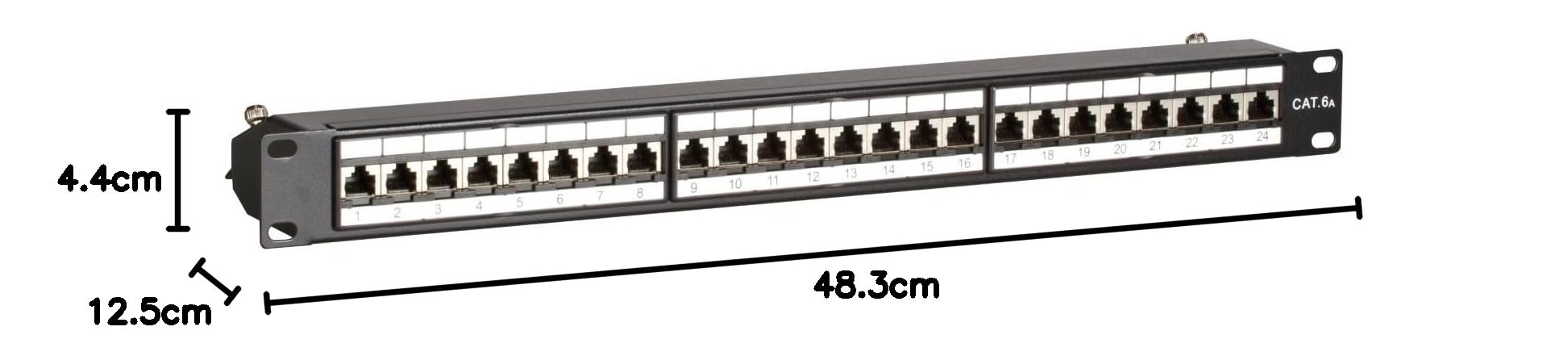 Patchpanel 19 Zoll CAT 6a STP - 24 ports