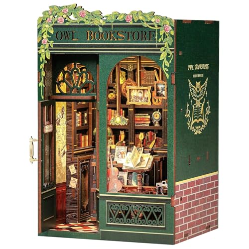Image of Book Nook Kit - DIY 3D Miniature Wooden Dollhouse Puzzle for Adults & Teens, Bookshelf Decor, DIY Mini House, for Christmas, Birthday, or Anniversary
