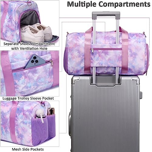 Dance Bag for Girls Sports Duffle Bag Gym Bag for Girls Overnight Bag with Shoes Compartment Water Resistant4