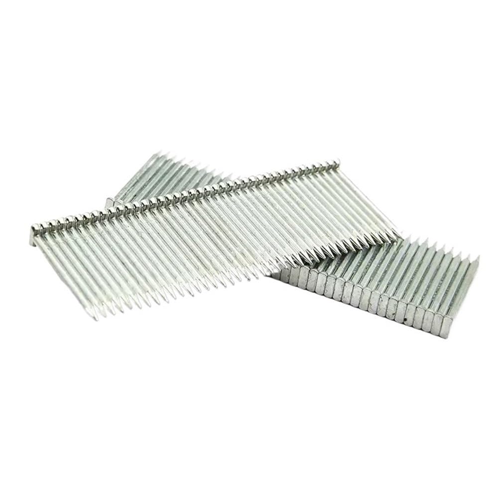 Clavos de alta dureza calibre 18, grapas galvanizadas, grapas rectas ST de 18-64 mm, clavos de acabado, 1000 unidades(38mm)