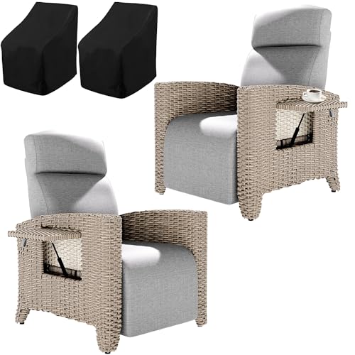 Fiutazge 2 Stück Relaxliege Gartensessel mit...