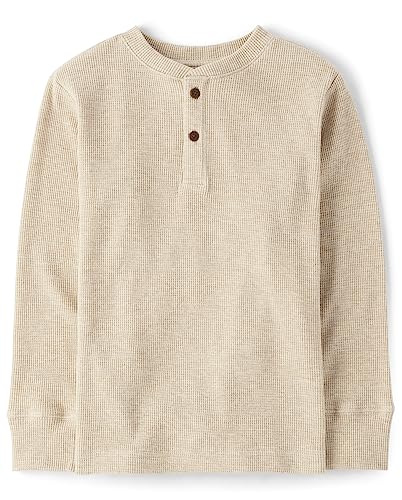 The Children's Place boys Long Sleeve Thermal Henley Shirt