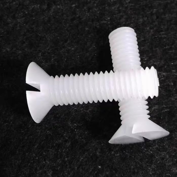 PP-Polypropylen-Schlitz-Senkkopfschrauben M4–M10, Kunststoff-Verbindungselemente (500,M6 x 1.0 x 12mm)