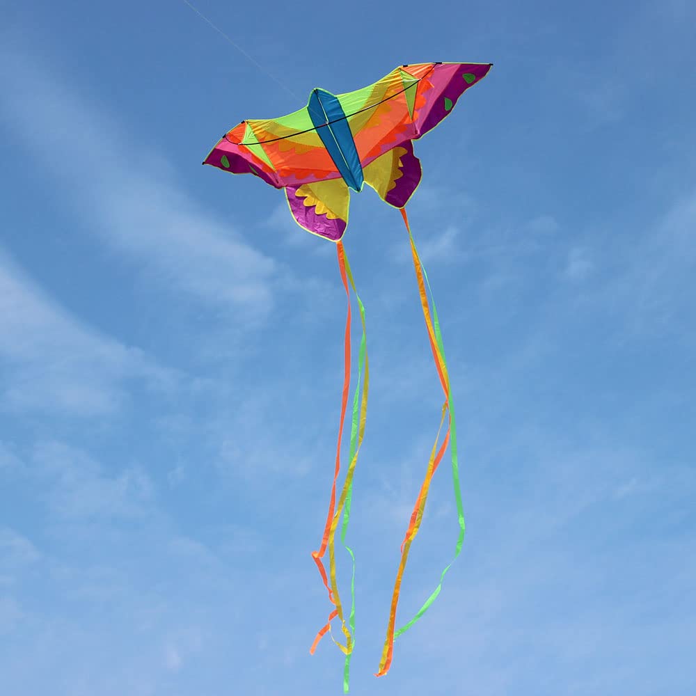 78in / 102in Super Large Butterfly Kite Colorful Butterfly Kite for Adults Outdoor Sports Easy Flying Ripstop Nylon (2m/78in)