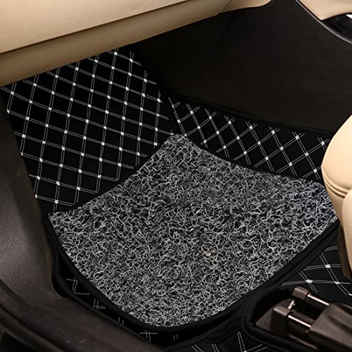 Image of Antiskid Premium 7D Car Mat Full Set for Mahindra XEV 9S 2026 | Luxury Leather Dual-Stitch Full Set 7D Car Floor Mat || 100% Waterproof ||Color: Black Silver