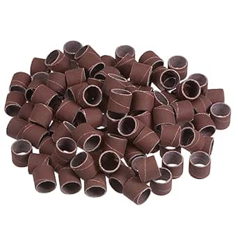 100 Pcs 1/4” Sanding Drums Sleeves – 600 Grit Sanding Bands For Rotary Tools & Drum Sanders