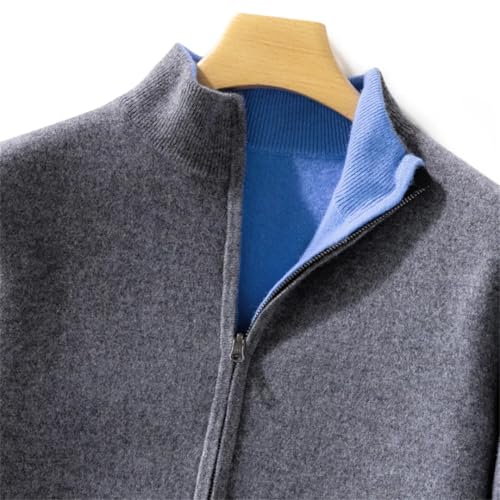 Men's Reversible Zipper Cardigan, Casual and Warm Long-Sleeved Wool Sweater3