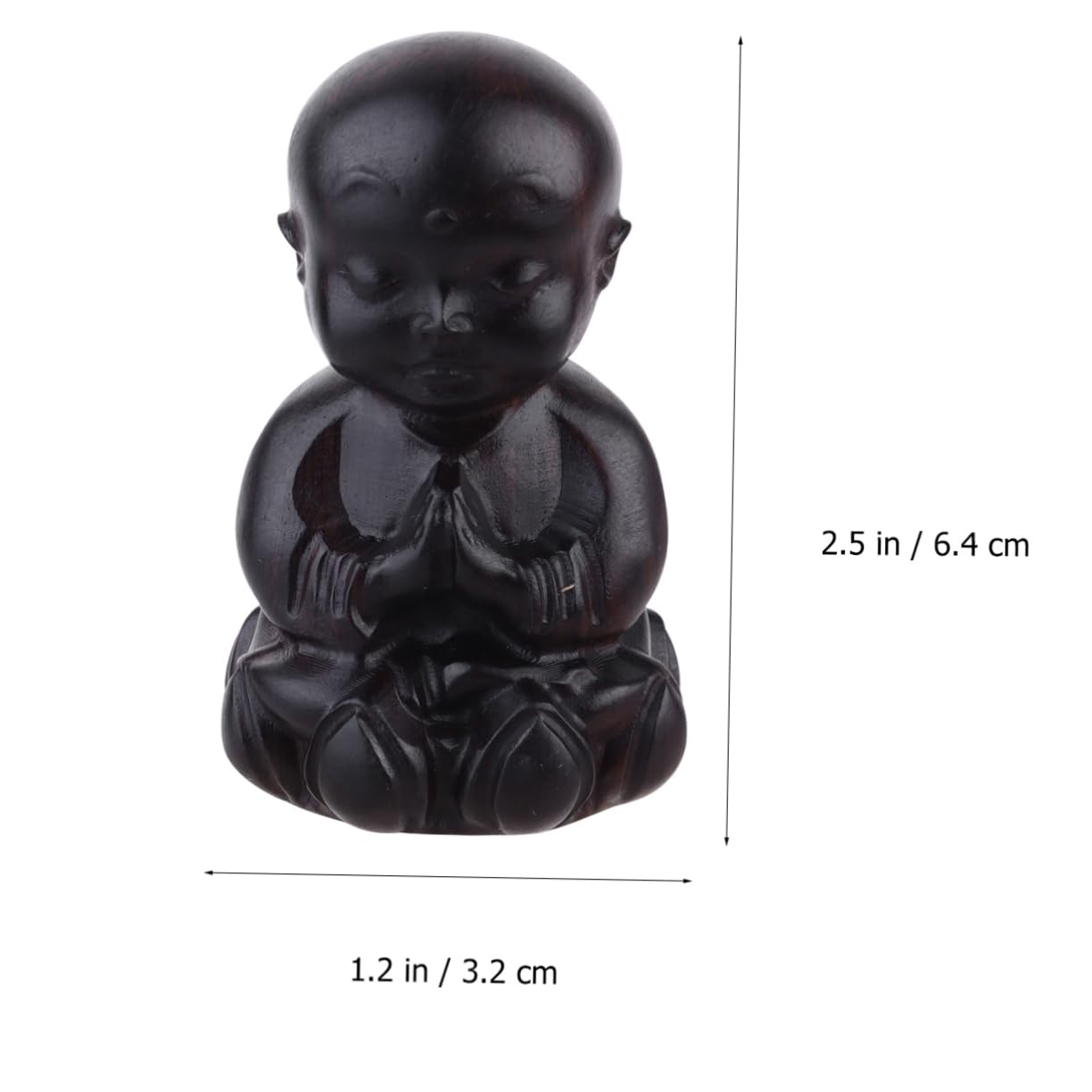 DECHOUS Topper De Escritorio 3 Piezas Decoración De La Mesa del Hogar Figura De Monje Budista Estatuilla De Arenisca Estatua Meditando Decoración del Escritorio De Oficina Buda De Madera